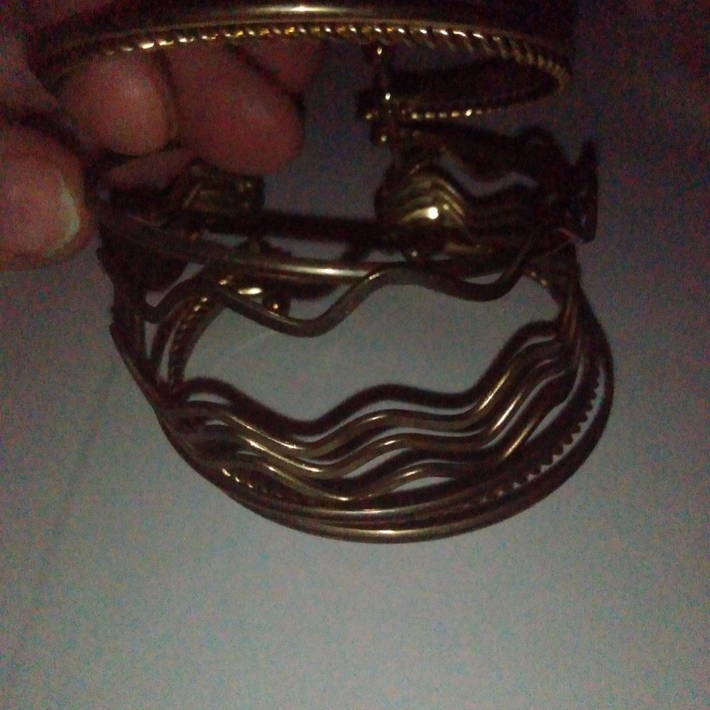 Women's Stackable Cuff Bracelets Chevron Design B… - image 1